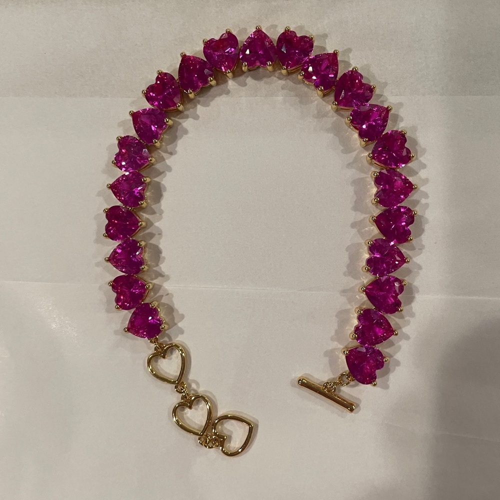 Park Lane Pink Heart Stone Bracelet